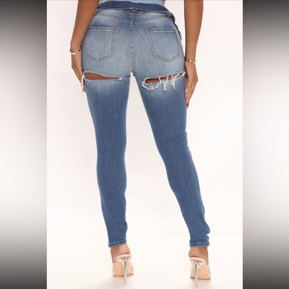 Fashion Nova “Inside Look Foldover” Skinny jeans - Picture 3 of 4